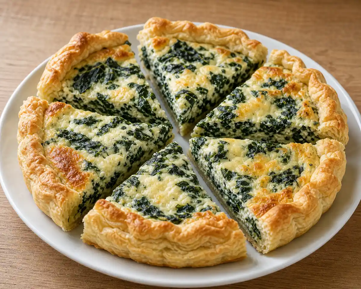 Ricetta torta salata ricotta e spinaci con sfoglia dorata e ripieno cremoso a fette